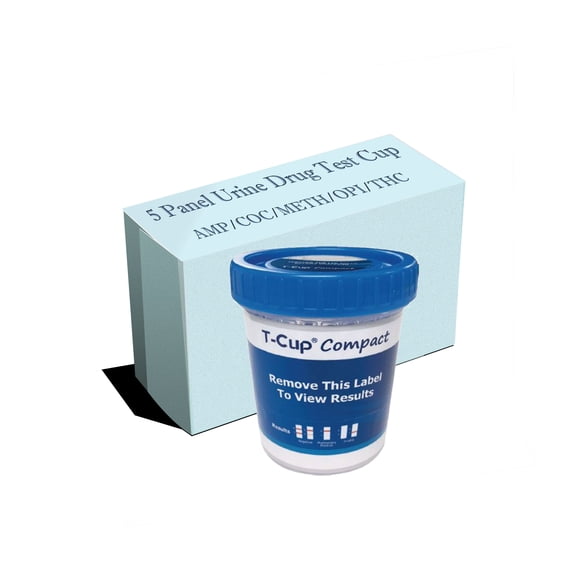 (3 pack) 5 Panel Urine Drug Test Cup / AMP Amphetamine - COC Cocaine - METH Methamphetamine - OPI Opiates - THC marijuana