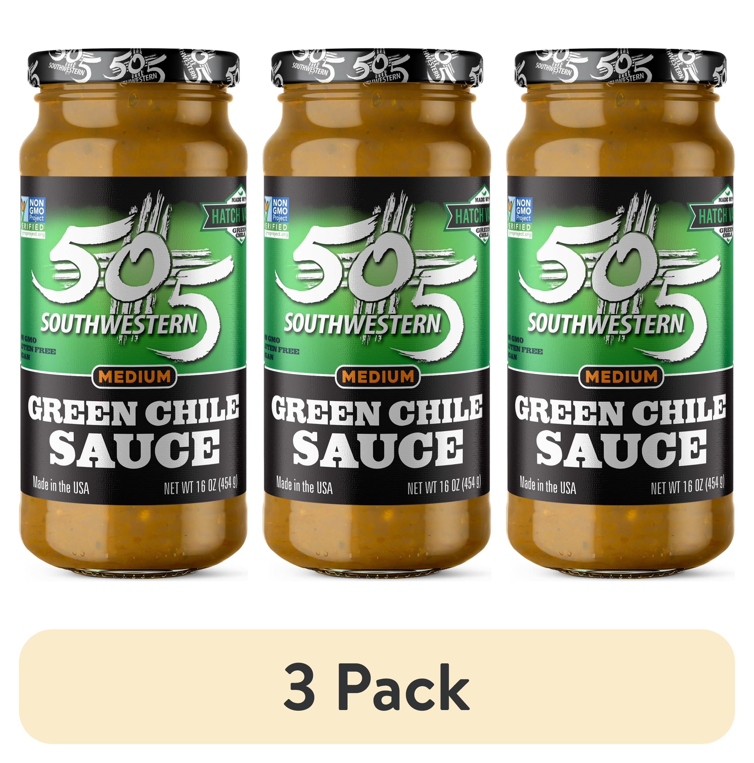 3 pack) 505 Southwestern Medium Green Chile Sauce, Gluten-Free