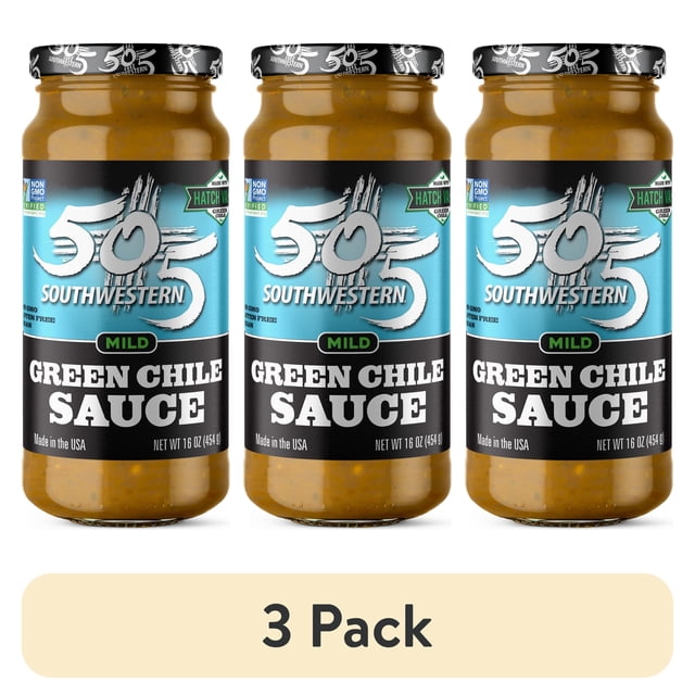 (3 pack) 505 Southwestern Mild Green Chile Sauce, 16 oz Jar – Hatch ...