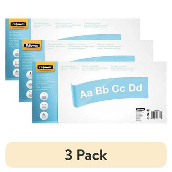 (3 pack) Fellowes Self-Adhesive Laminating Roll 3 mil 5221601