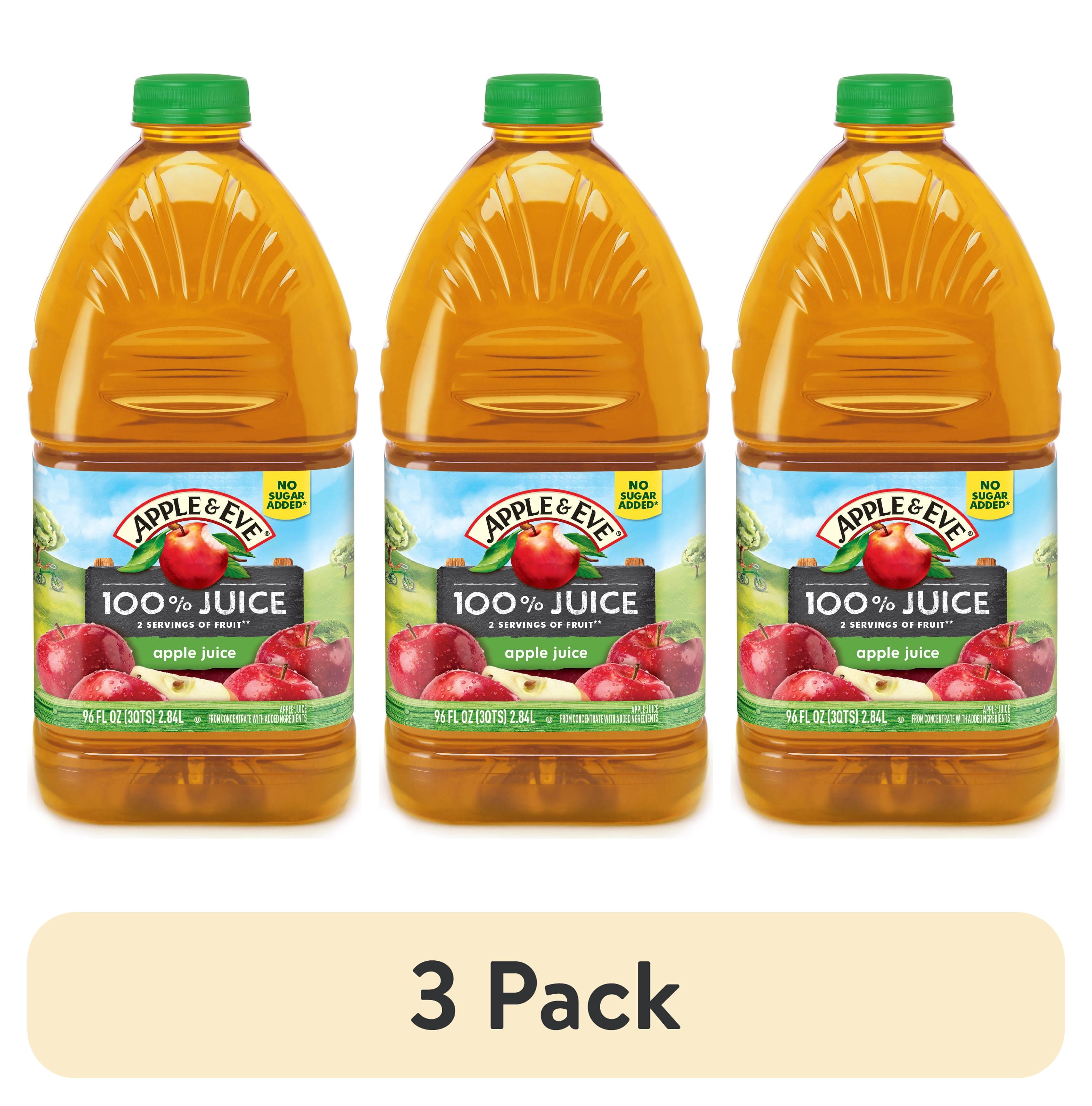 (3 pack) 6/96 100% Apple Juice