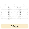 thumbnail image 1 of (3 pack) 6-Tier Pant & Skirt Hanger, Heavy Duty Metal, Space Saving, 1 Count Silver, 1 of 6