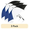 thumbnail image 1 of (3 pack) Rain Essentials 60-inch Auto Open Golf Umbrella, Black/White/Royal, 1 of 4