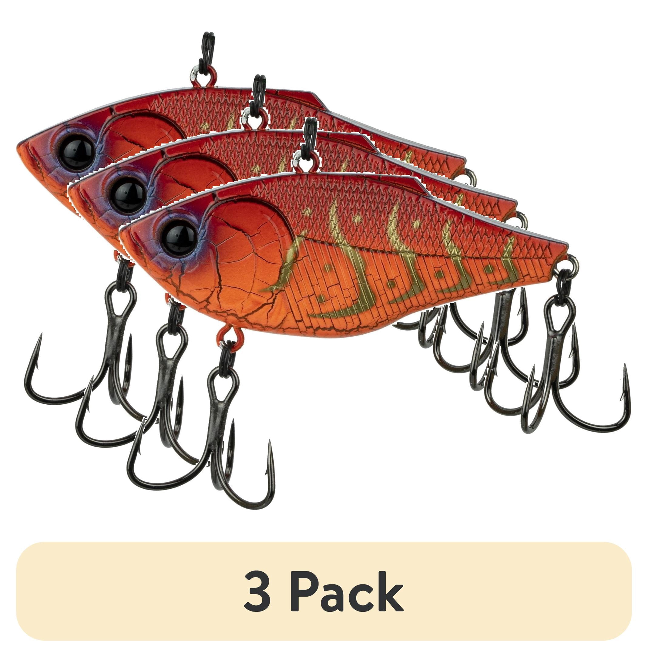 (3 pack) 6th Sense – Quake Series Lipless Crankbait Bass Fishing Lure, Dual Flat-Back Design