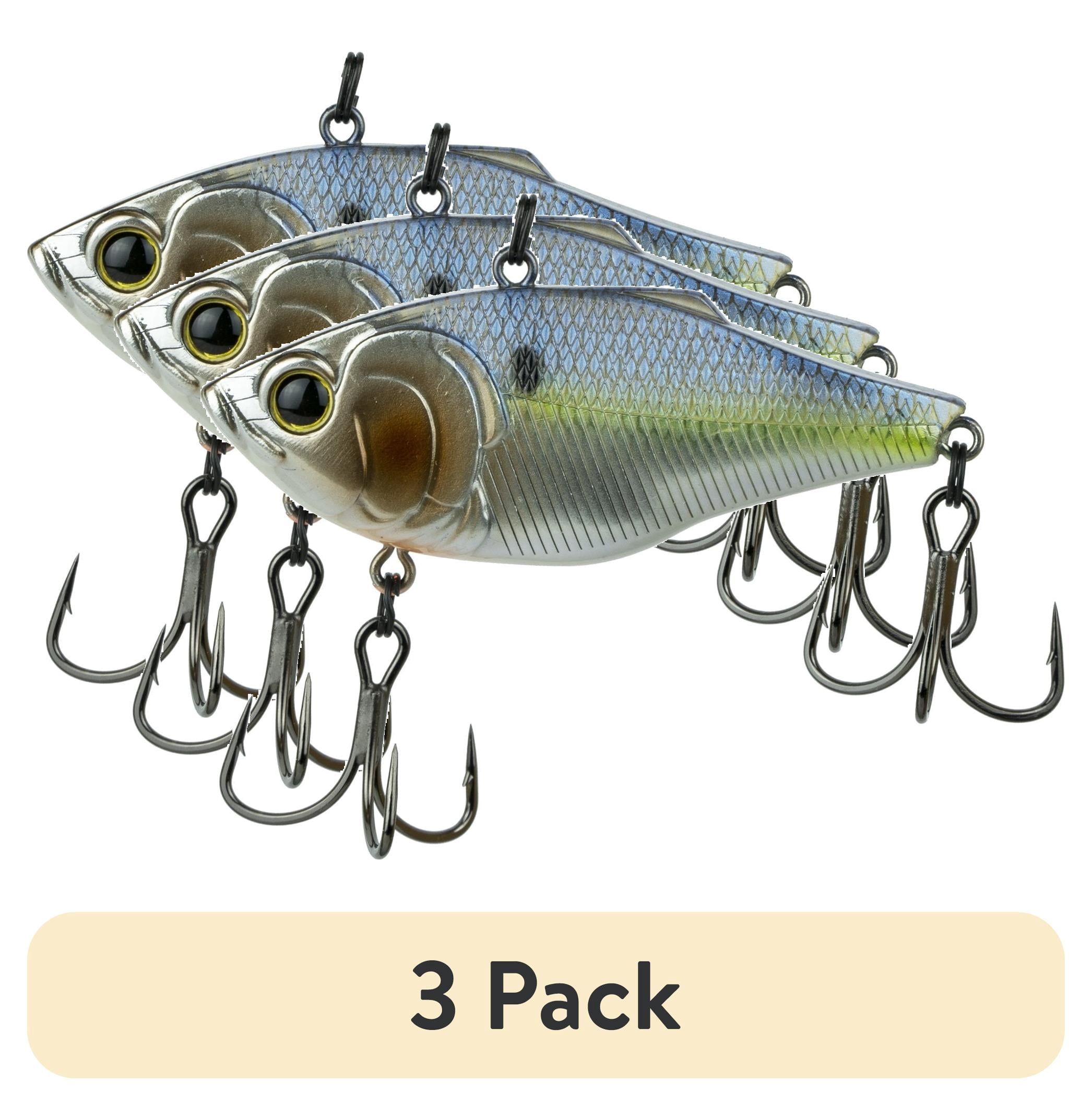 (3 pack) 6th Sense – Quake Series Lipless Crankbait Bass Fishing Lure, Dual Flat-Back Design