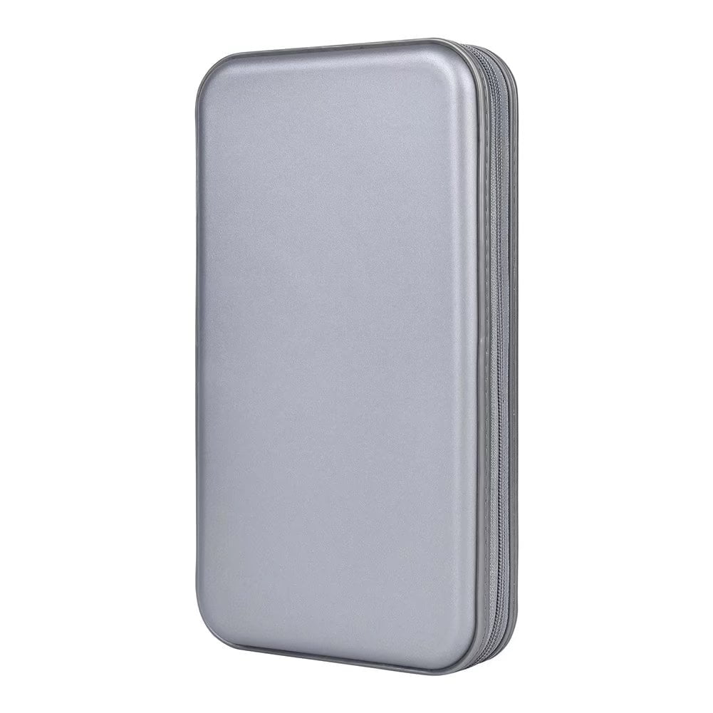 (3 pack) 72 Capacity CD Case, Gray Hard Plastic CD/DVD Disc Storage Holder Portable Wallet