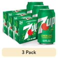 thumbnail image 1 of (3 pack) 7UP Caffeine Free Lemon Lime Soda Pop, 12 fl oz, 24 Pack Cans, 1 of 15