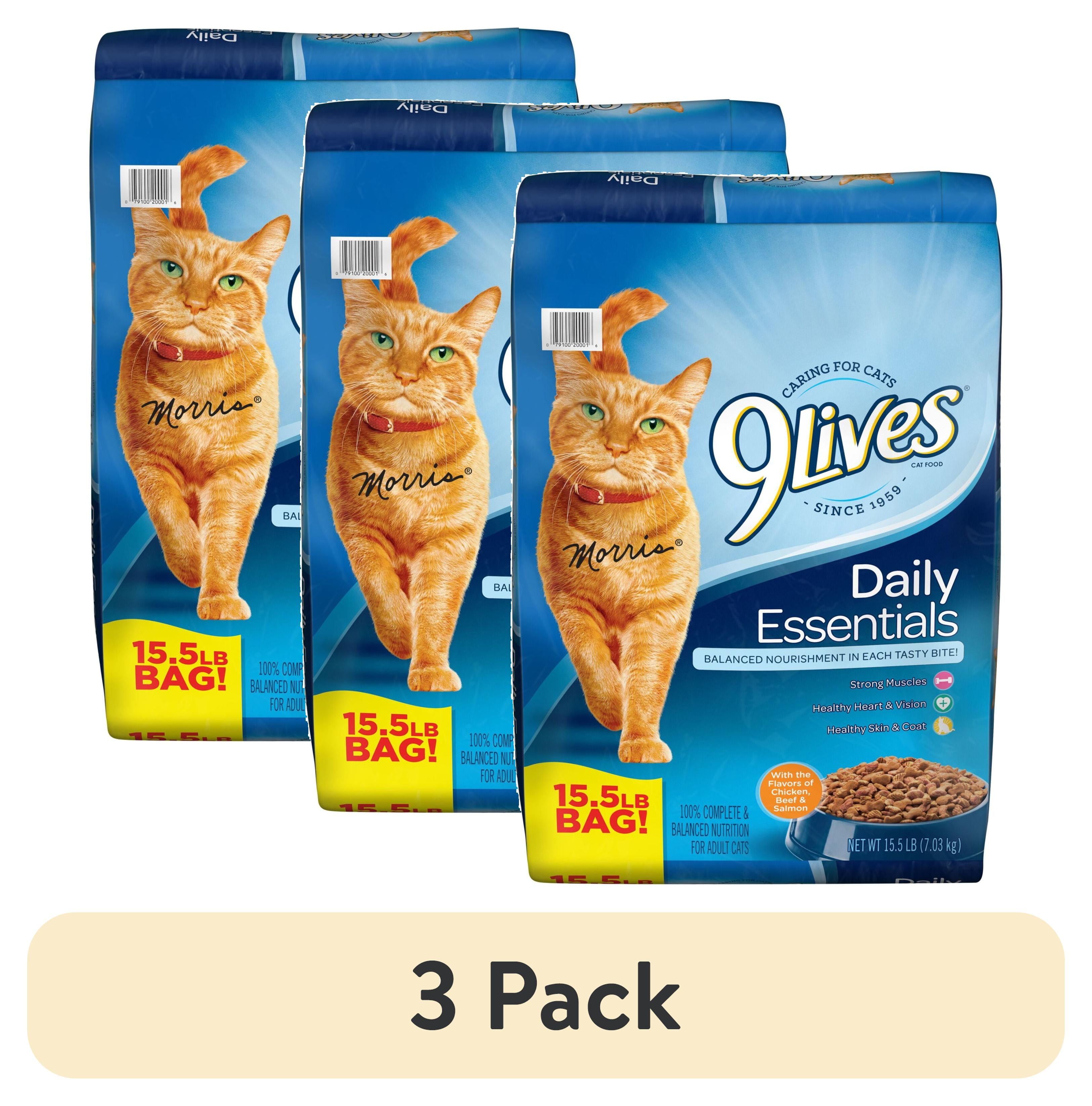 (3 pack) 9Lives Daily Essentials Dry Cat Food, 15.5 lb. Bag