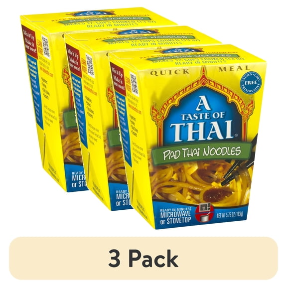 (3 pack) A Taste of Thai Noodles PAD THAI, 5.25 oz