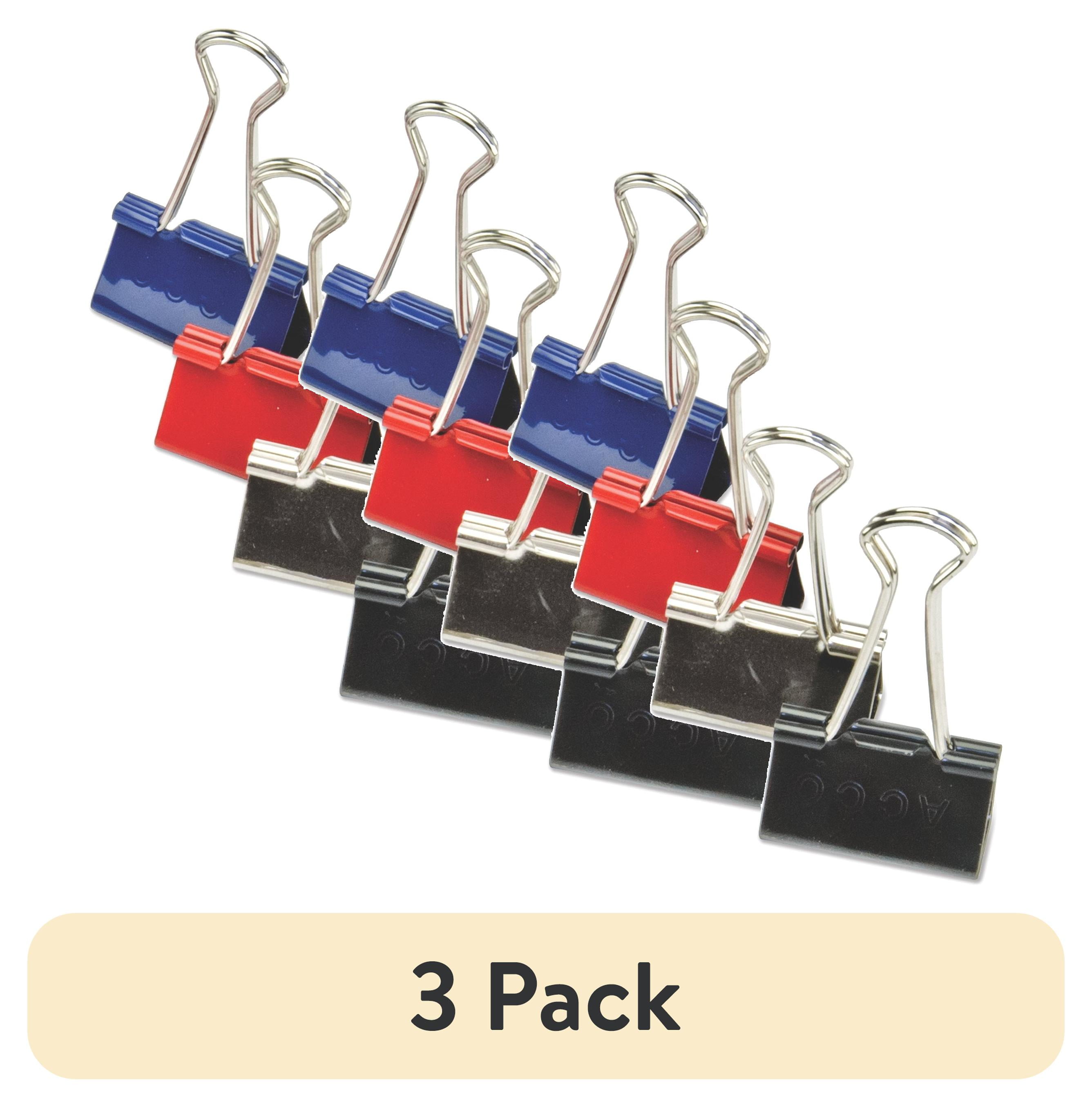 (3 pack) ACCO Binder Clips, Assorted Sizes & Colors, 30/Pack - Walmart.com