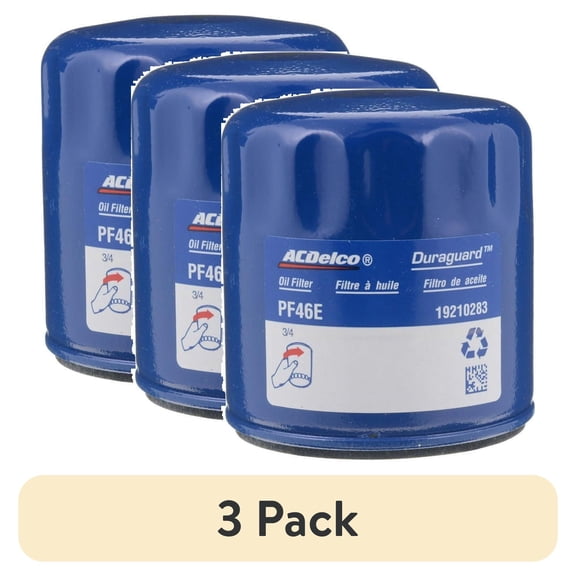 (3 pack) ACDelco Original Equipment PF46E Professional Engine Oil Filter 3.8" Height 3.6" Width 3.6" Length 7 Ounces