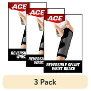(3 pack) ACE Brand Splint Wrist Brace, Reversible, Adjustable, One Size