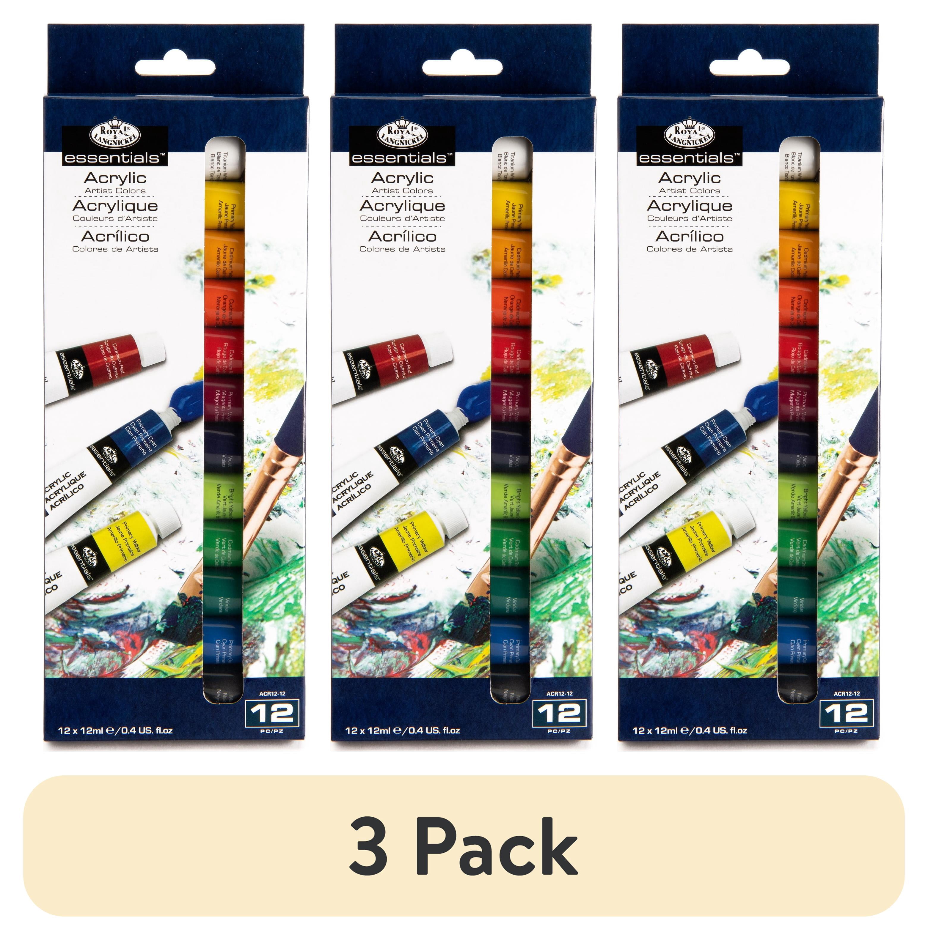 (3 pack) Royal & Langnickel Essentials 12ml 12 Colors Acrylic Artist Paint 12 Pack