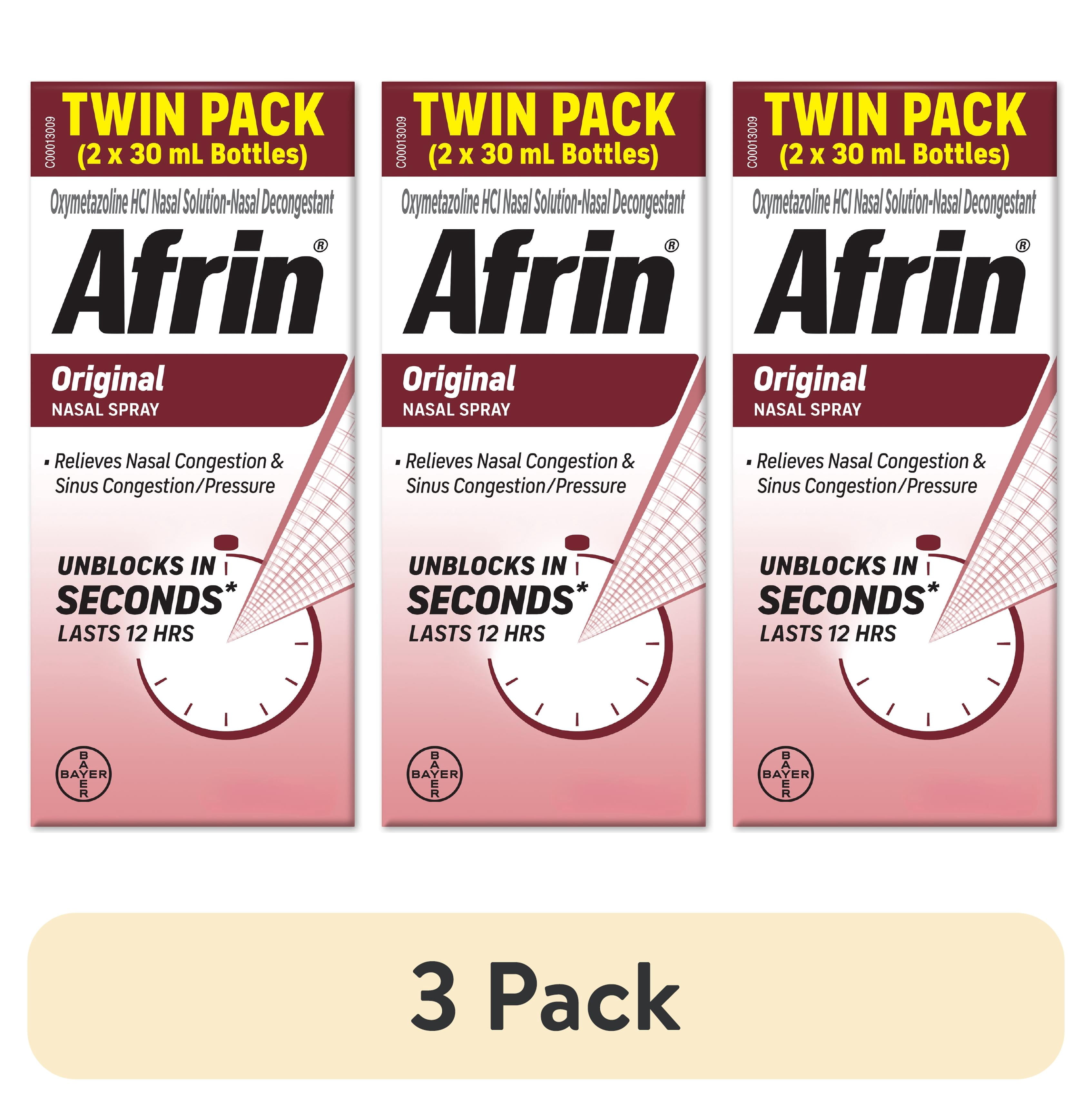 (3 pack) AFRIN ORIGINAL 12hr Nasal Spray 60ml (2x30ml)