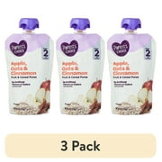(3 pack) Parent's Choice Stage 2 Baby Food Apple, Cinnamon, and Oats Fruit and Cereal Puree, 4 oz Pouch