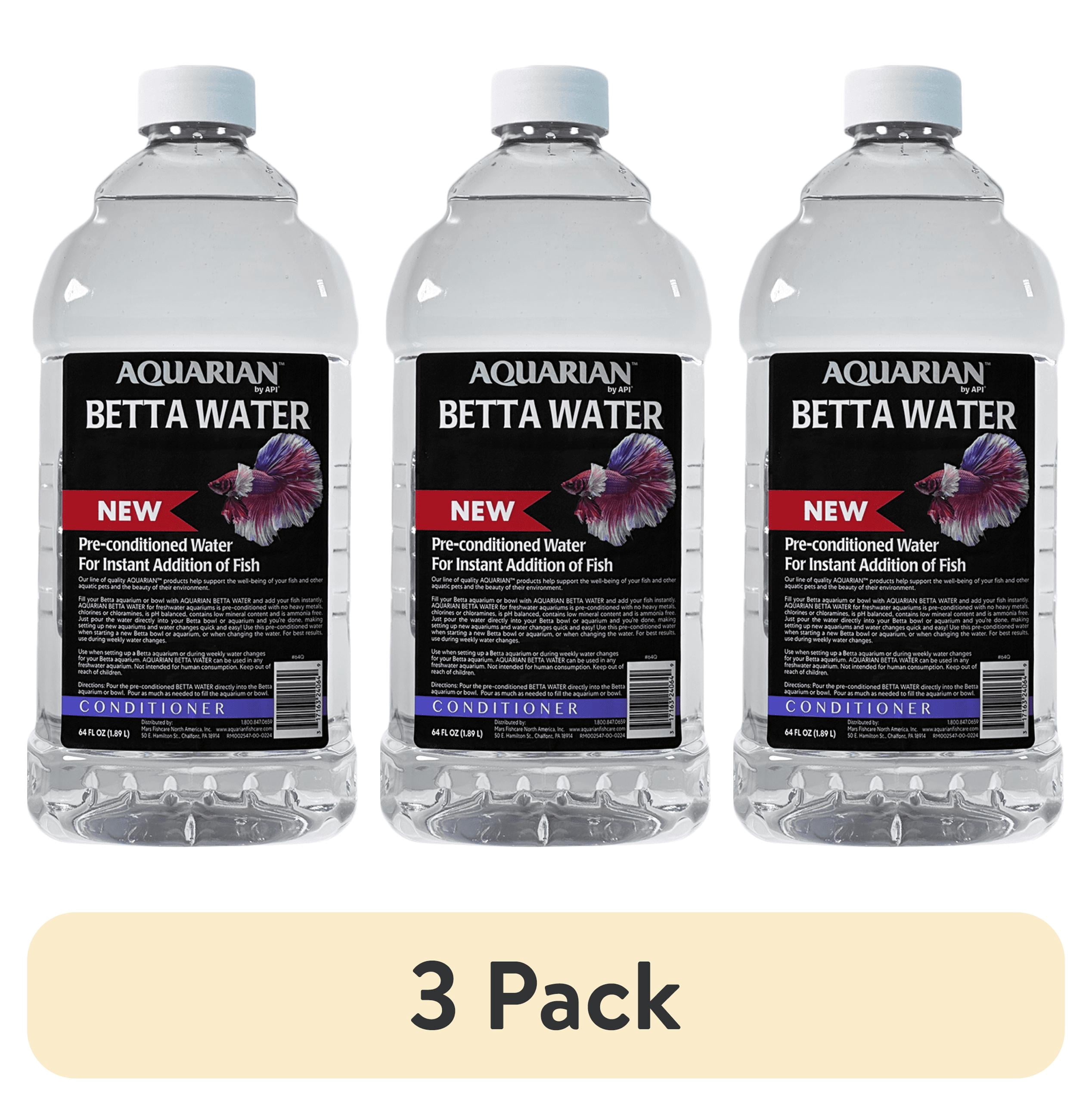 (3 pack) Aquarian By API Betta Water 64 oz Bottle
