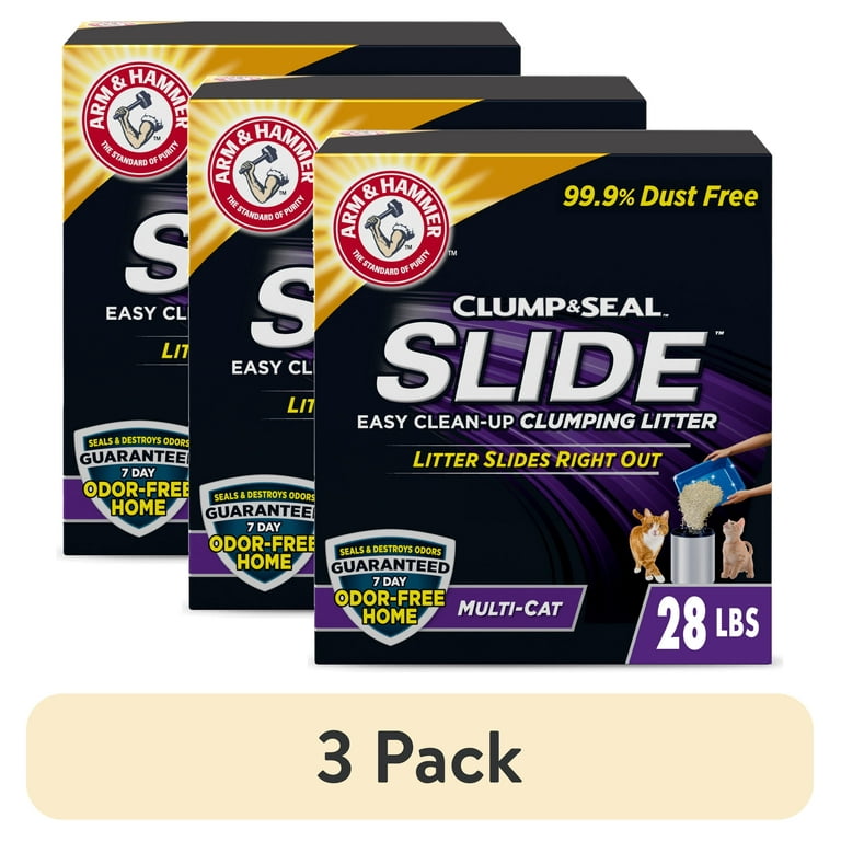 pack) ARM HAMMER Clump Seal SLIDE Cat Litter, Easy Clean-up