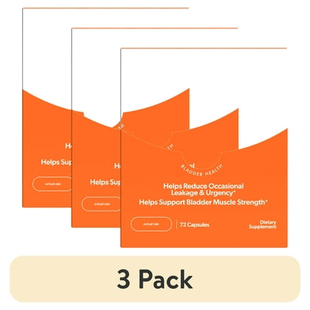 (3 pack) AZO Bladder Control with Go-Less® Blend Daily Supplement, Reduces Urgency & Leakage Naturally with 24-HR Support, 72 Count