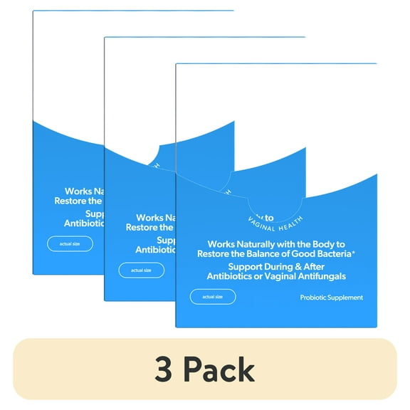 (3 pack) AZO Vaginal Health Probiotic Daily Supplement, Restores Natural Feminine Balance of Good Bacteria & Yeast, Safe During Pregnancy, 14 Count