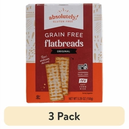 (3 pack) Absolutely Gluten Free Flatbread Original, 5.29oz