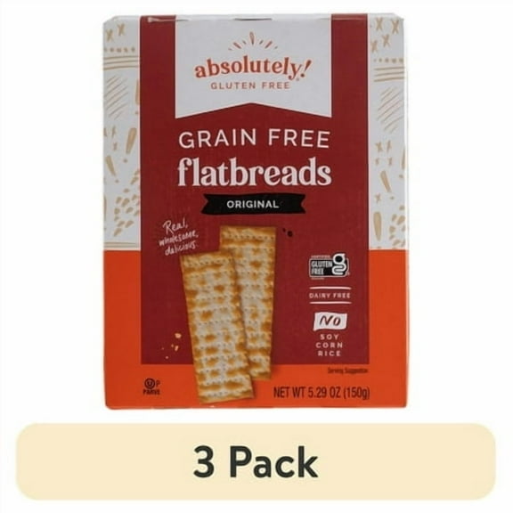 (3 pack) Absolutely Gluten Free Flatbread Original, 5.29oz
