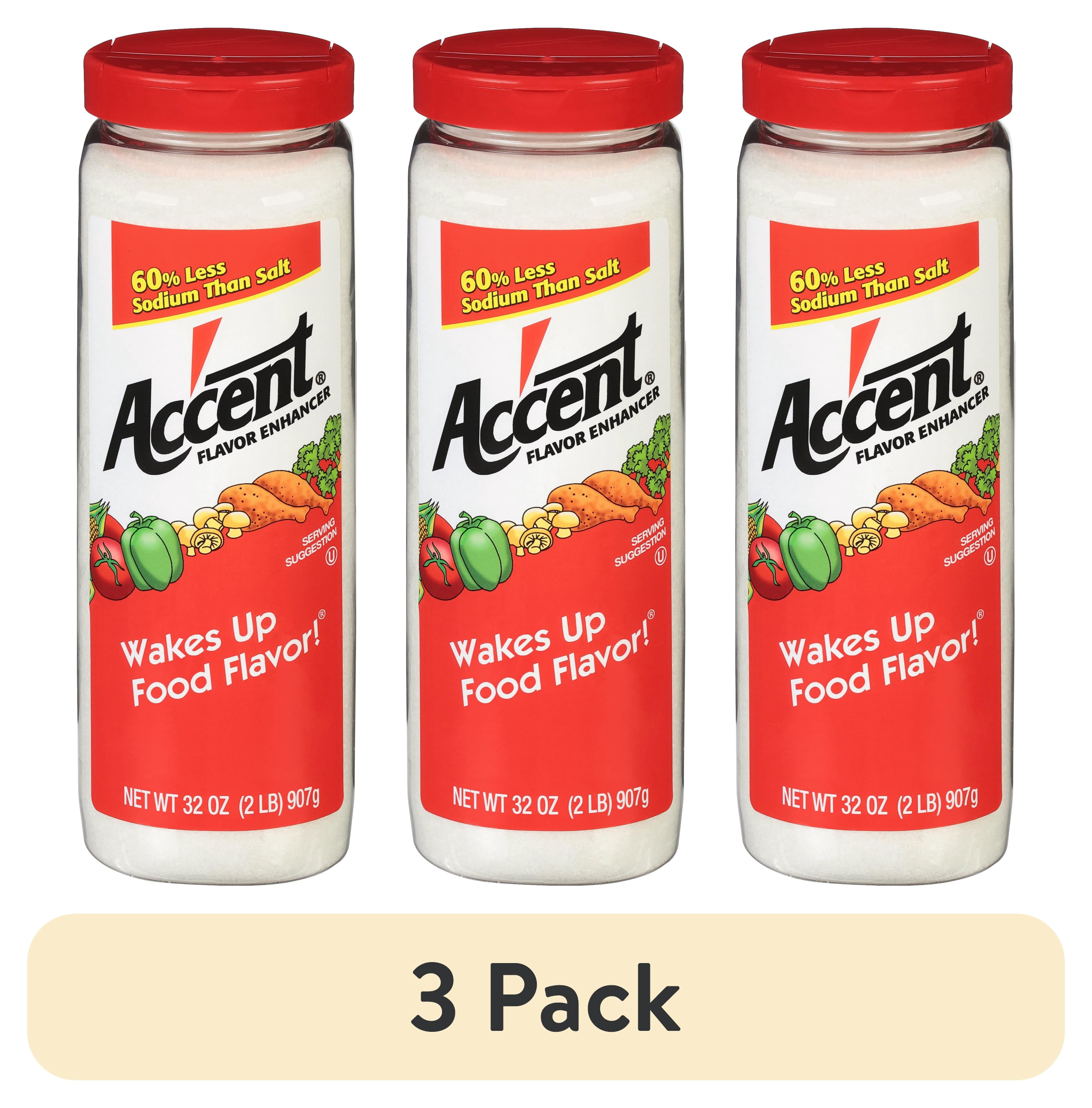 (3 pack) Ac'cent Flavor Enhancer MSG, Kosher, 32 oz - Walmart.com