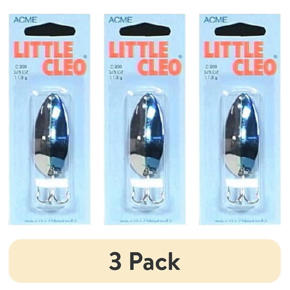 (3 pack) Acme Tackle Little Cleo Fishing Spoon Nickel Blue 2/5 oz.