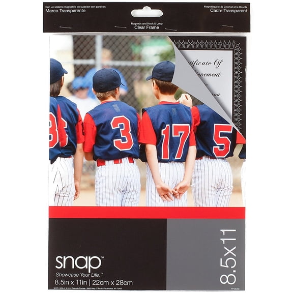 (3 pack) Acrylic Magnetic 8one-half inchx11 Stick-on Certificate frame - 8.5x11