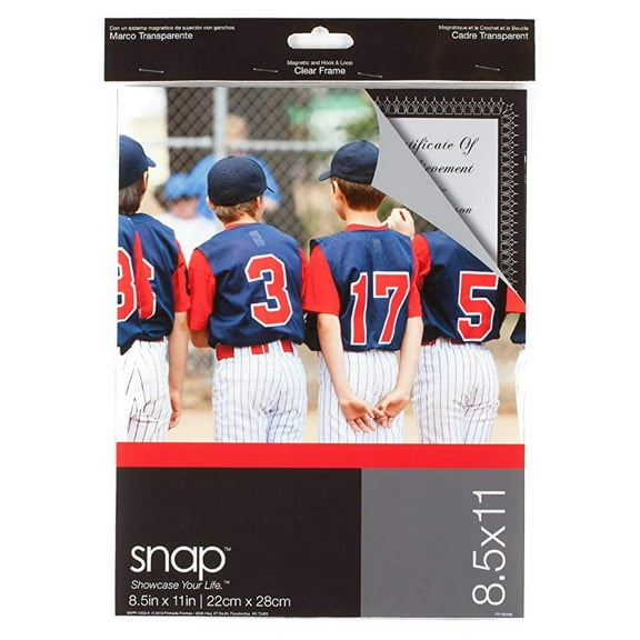 (3 pack) Acrylic Magnetic 8one-half inchx11 Stick-on Certificate frame - 8.5x11