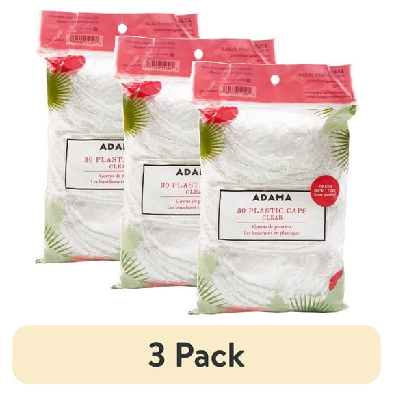 (3 pack) Adama Full Size Plastic Caps, 30 Count