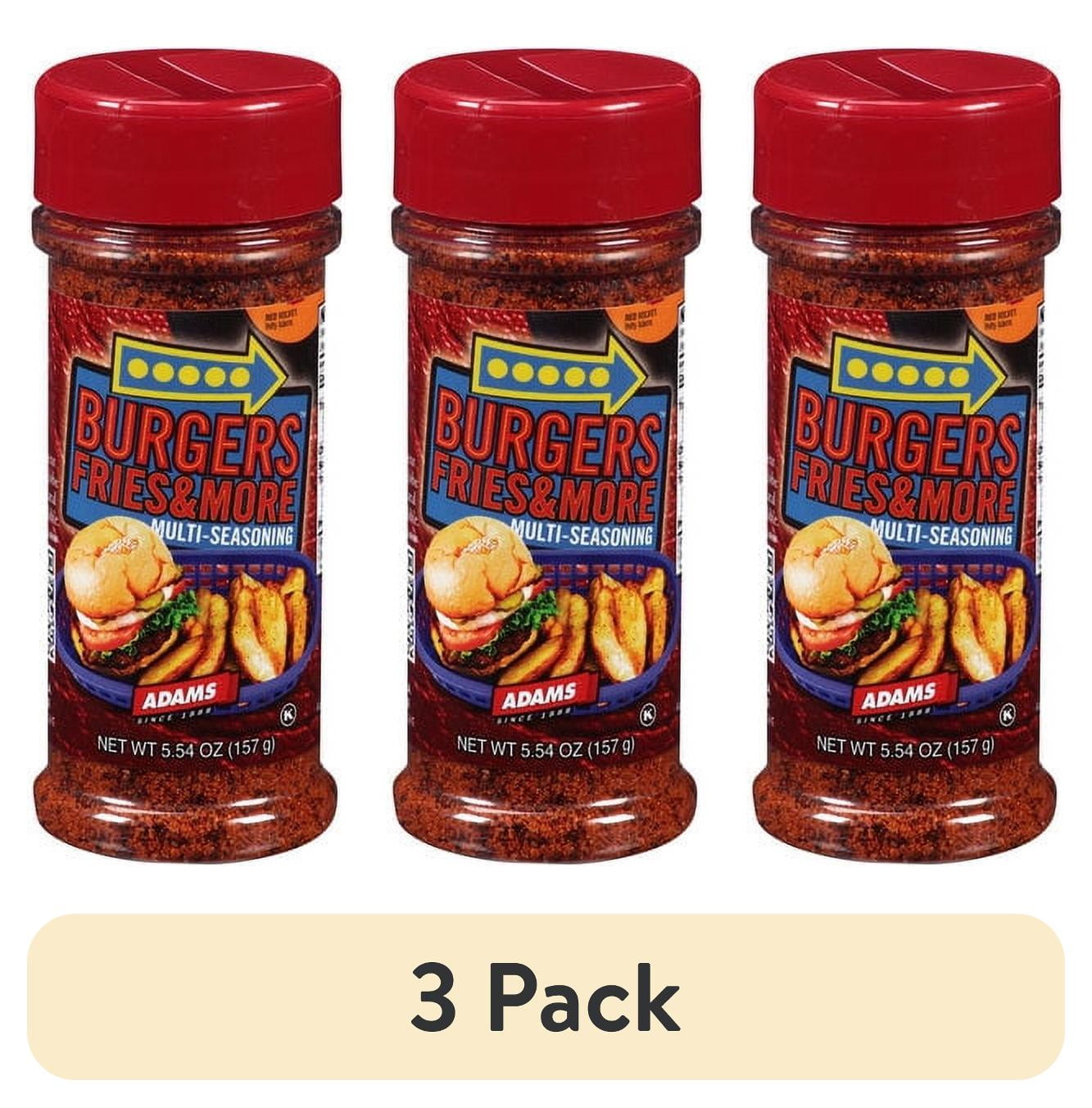 (3 pack) Adams Burgers, Fries & More Multi-Seasoning, 5.54 oz