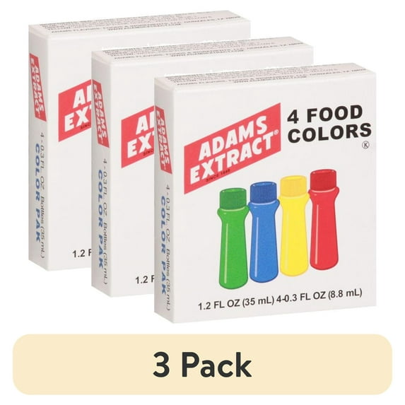 (3 pack) Adams Extract Color Pack Baking Supply, 1.16 fl oz