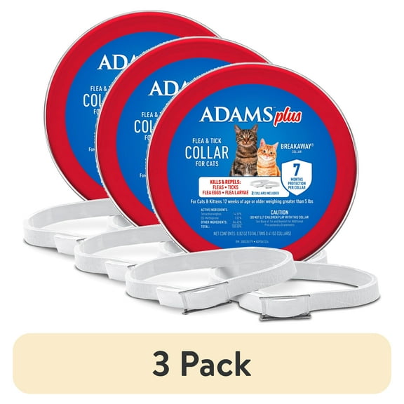 (3 pack) ADAMS Plus Collar for Cats, 1 pack