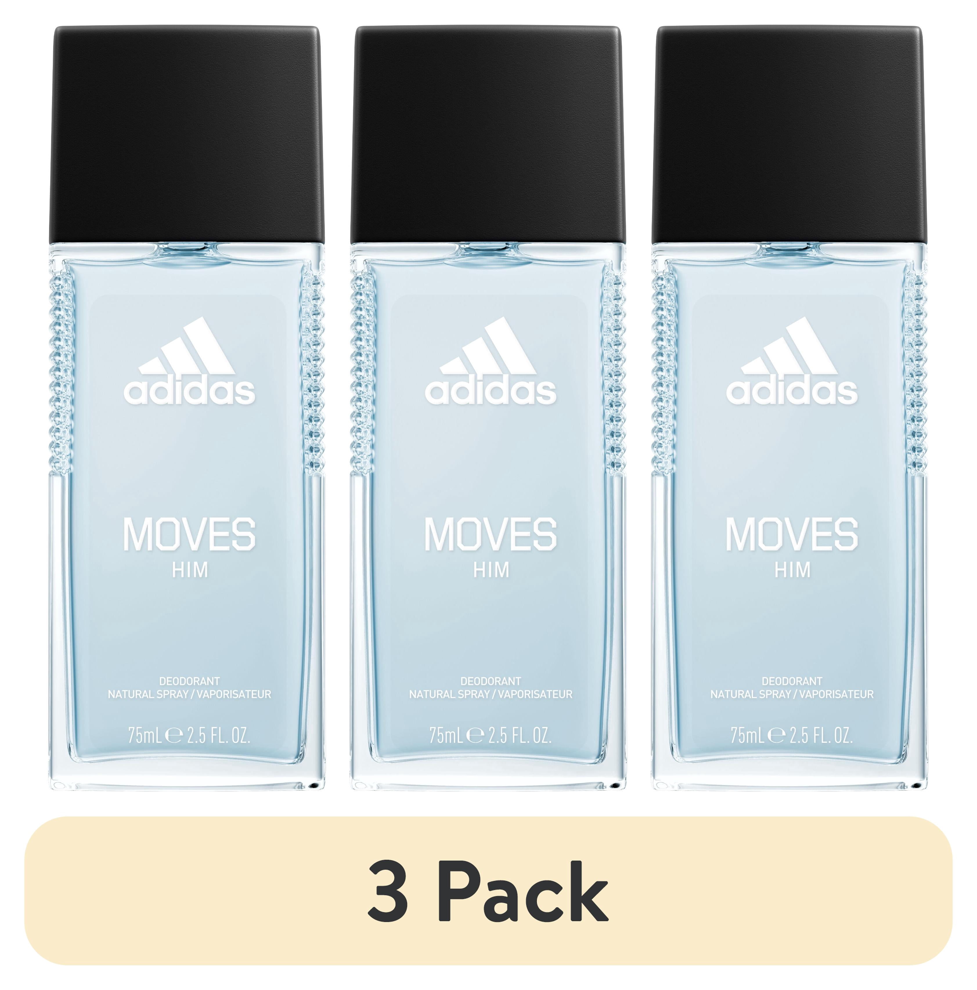 3 pack) Adidas Moves Body Spray for Men, 2.5 fl oz - Walmart.com
