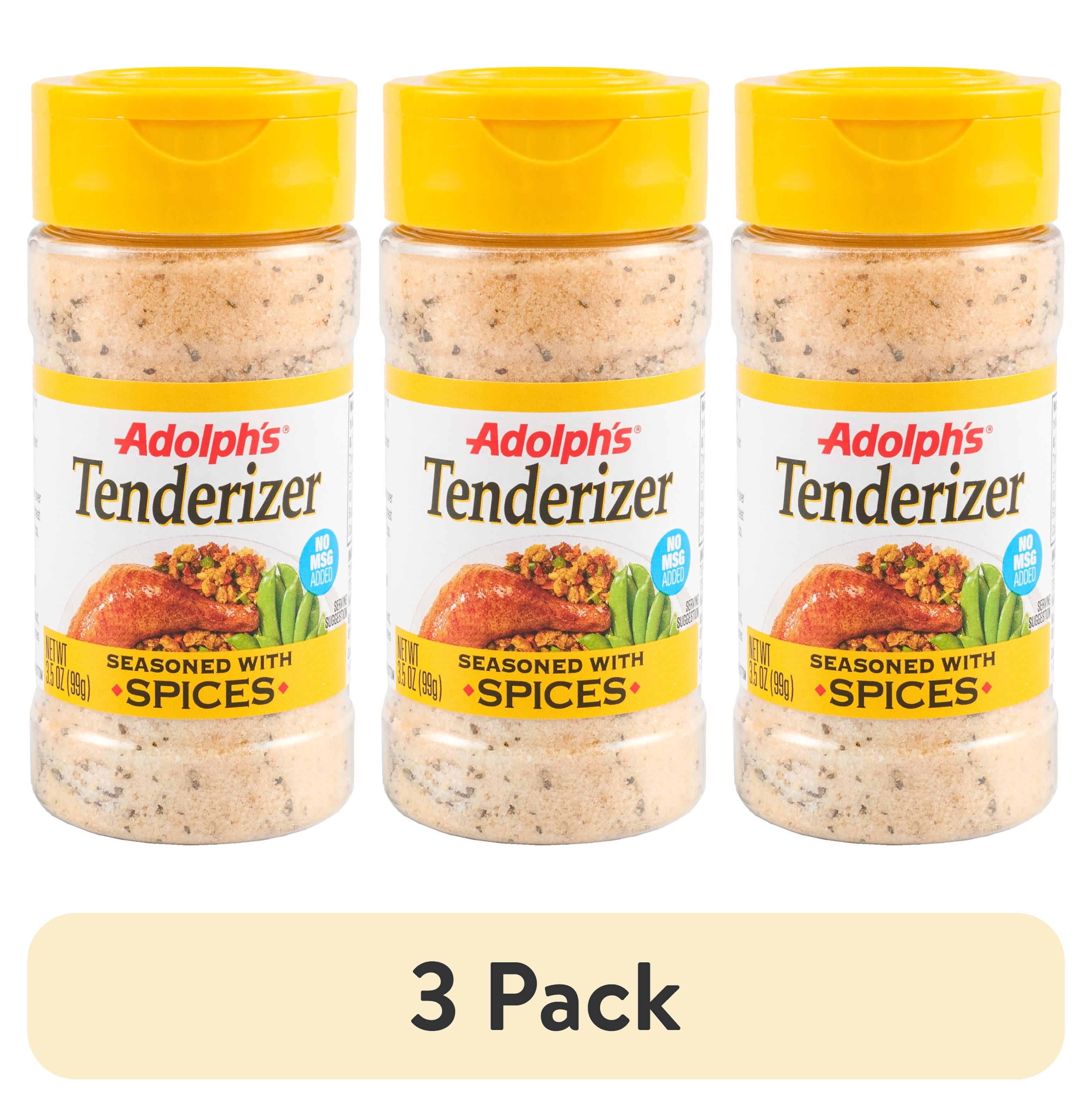 (3 pack) Adolph's Seasoned Tenderizer, 3.5 oz Bottle