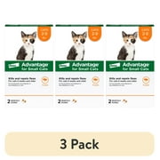 3 pack Advantage Topical Flea Treatment & Prevention For Small Cats 2-9 lbs. 2 Count