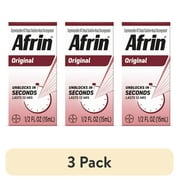 (3 pack) Afrin Original Nasal Spray, 12 Hour Congestion Relief 15 mL