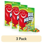 (3 pack) Airheads Xtremes Bites Sweetly Sour Candy, Rainbow Berry, Nut Free, 9 oz