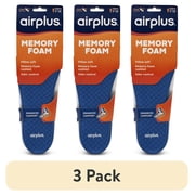 3 pack Airplus Memory Foam Comfort Insoles for mens shoes 7-13