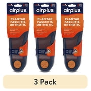 3 pack Airplus Plantar Fasciitis Orthotic 3/4 Insole Mens 7-13 Mens