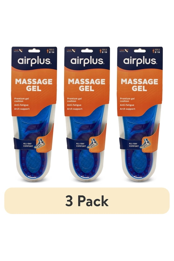 (3 pack) Airplus Massage Gel Insole Male