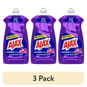 (3 pack) Ajax Ultra Liquid Dish Soap, Deep-Cleaning Action, Fabuloso Lavender Scent, 52 fl oz