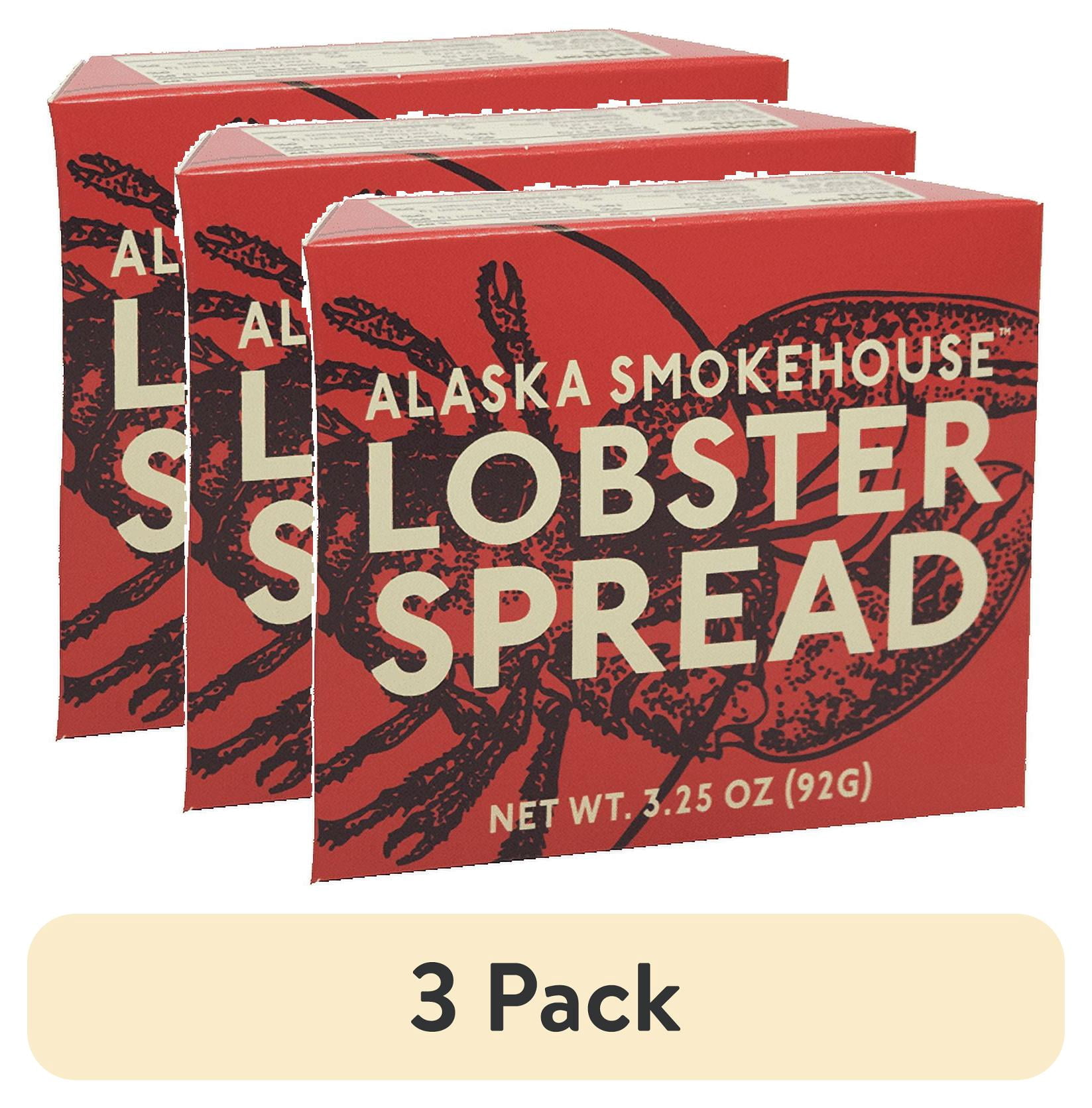 (3 pack) Alaska Smokehouse 3.25oz Lobster Spread Tin, Made with Wild Caught Atlantic Lobster and Cream Cheese