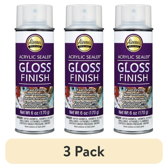(3 pack) Aleene's Clear Acrylic Spray Sealer, Gloss 6 oz