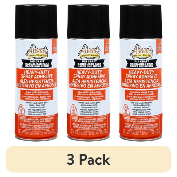 (3 pack) Aleene's DIY Craft Heavy-Duty Adhesive Spray 11 oz, Strong Hold