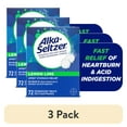 thumbnail image 1 of (3 pack) Alka-Seltzer Heartburn Relief Lemon Lime Flavor Effervescent Tablets, Dissolvable Antacid, 72 Count, 1 of 9