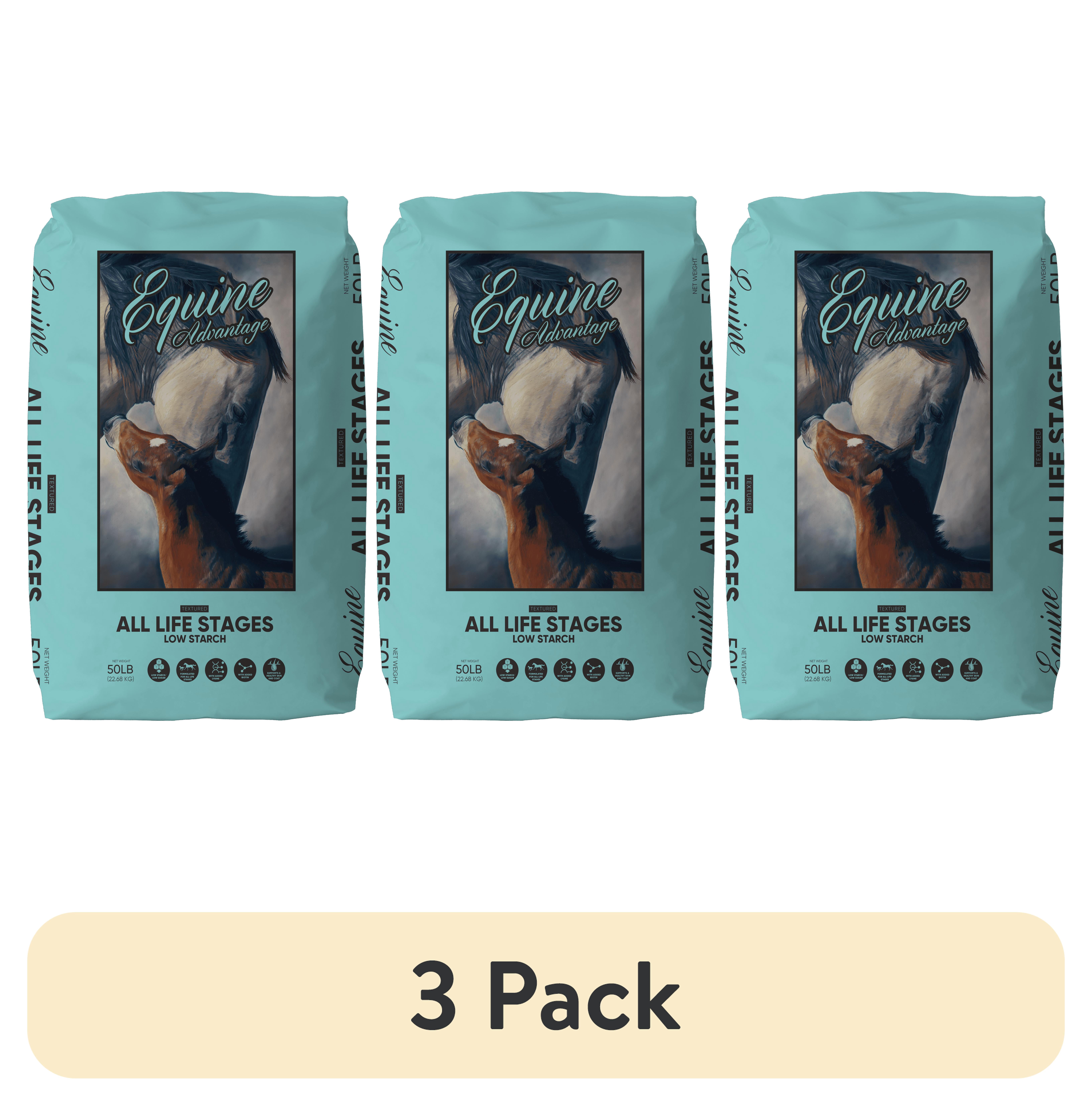 (3 pack) Equine Advantage All Life Stages Low Starch Horse Feed