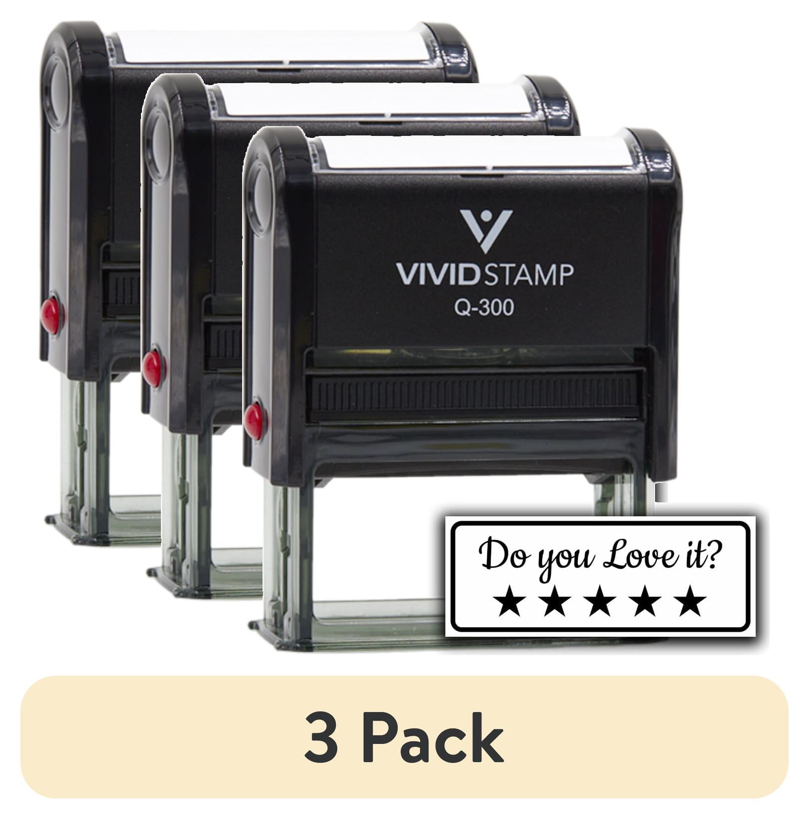 (3 pack) All Quality Do You Love It? Self-Inking Rubber Stamp | Business and Packaging Stamps (Black Ink) - Q-300
