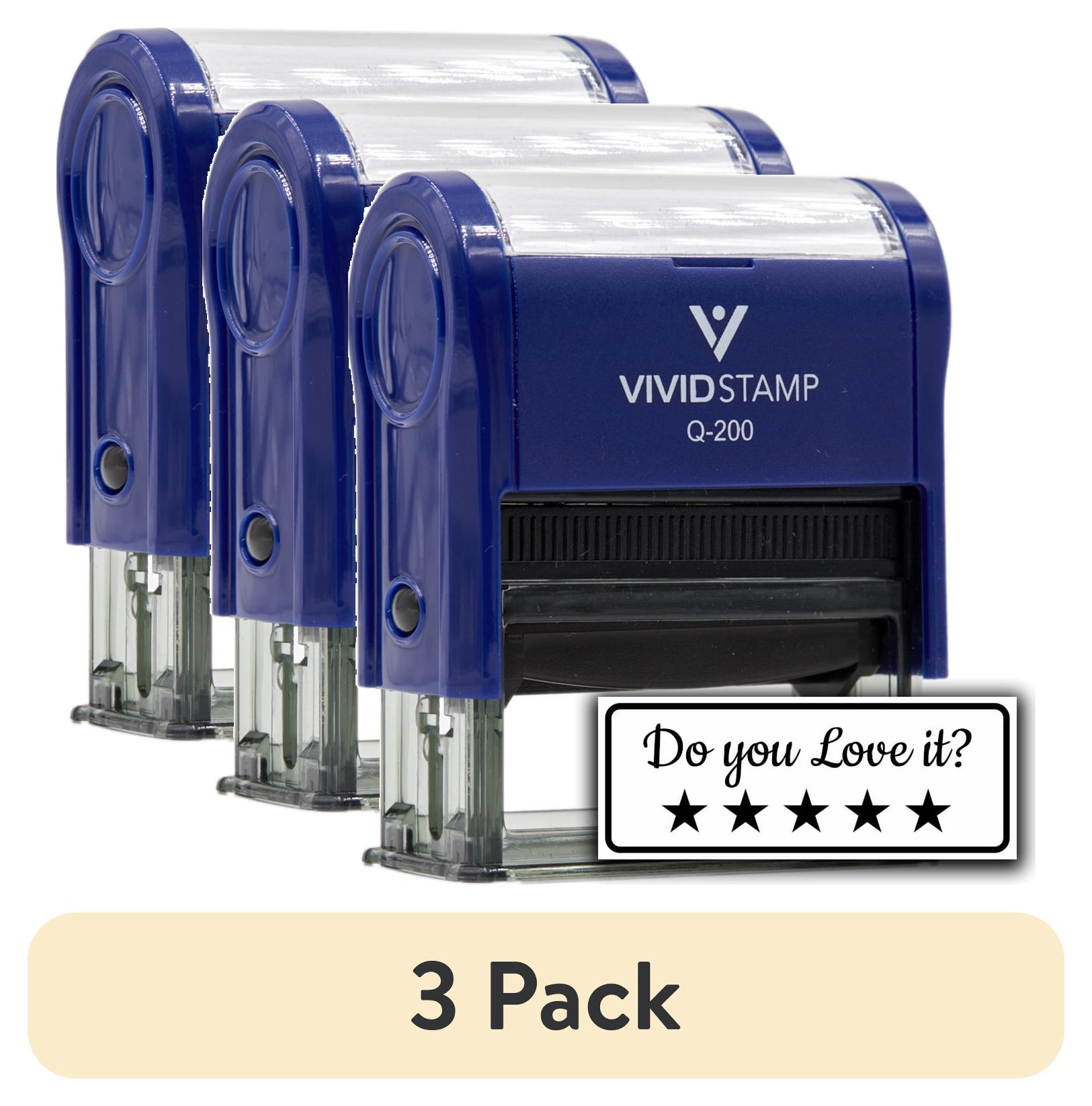 (3 pack) All Quality Do You Love It? Self-Inking Rubber Stamp | Business and Packaging Stamps (Blue Ink) - Q-200