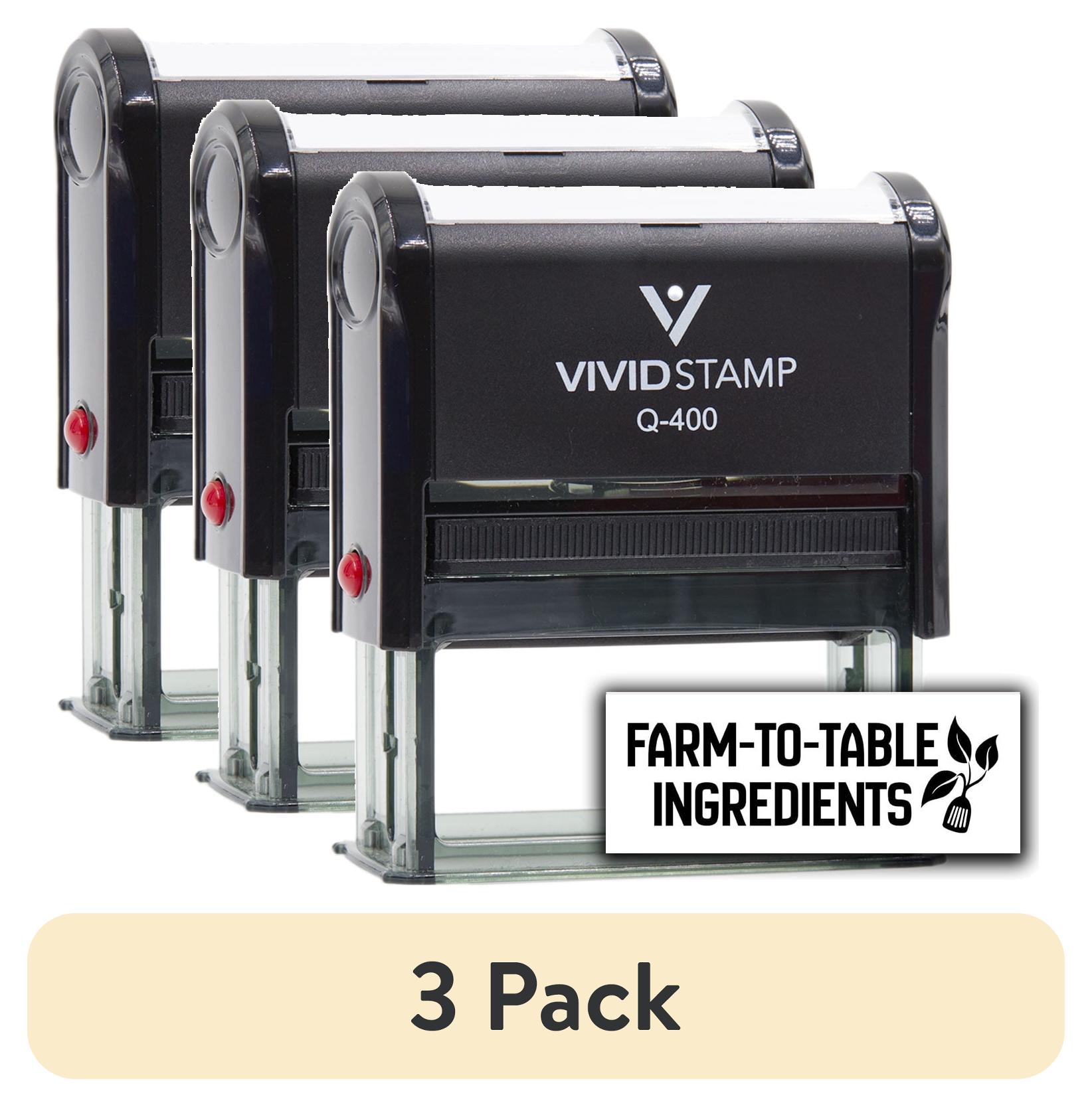 (3 pack) All Quality Farm-to-Table Ingredients Self-Inking Rubber Stamp ...